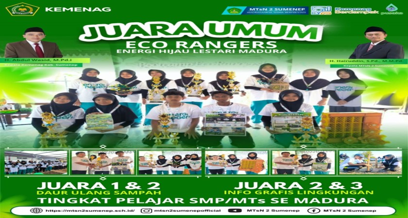 MTsN 2 Sumenep Borong Juara di Ajang Eco Rangers Energi Hijau Lestari Madura