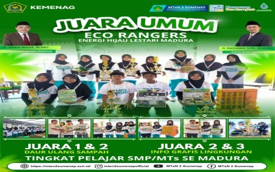 MTsN 2 Sumenep Borong Juara di Ajang Eco Rangers Energi Hijau Lestari Madura