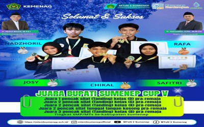 Borong Medali, Siswa MTsN 2 Sumenep Raih Prestasi Gemilang di Ajang Bupati Sumenep Cup V